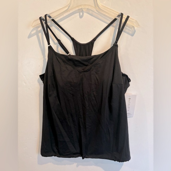 ATHLETA NWT Sz 40B/C Black Women's Tankini Swim TOP - Picture 1 of 10